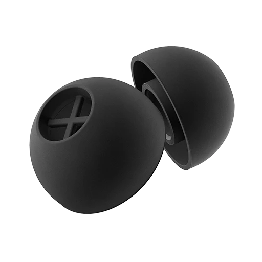Silicone Ear Tips, Black, 5 Pair - Image 3