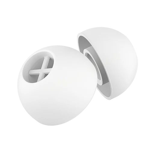 Silicone Ear Tips, White, 5 Pair - Image 3